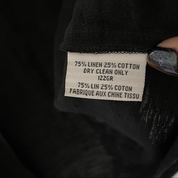 Linen blend button down cardigan - Picture 3 of 7